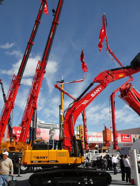 拉斯维加斯国际工程机械展三一展位 建筑工程用机械制造的新视界